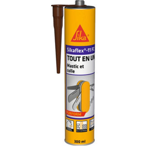 Mastic colle "Sikaflex"11 FC+ marron - cartouche 300 ml