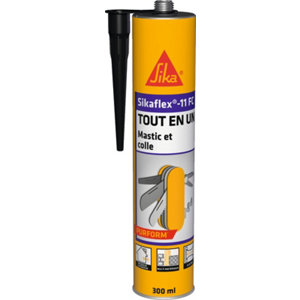 Mastic colle "Sikaflex" 11 FC+ noir  - cartouche 300 ml