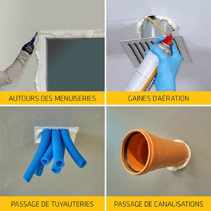 Mousse polyuréthane expansive, blanche Sika Boom 128 - 400 ml