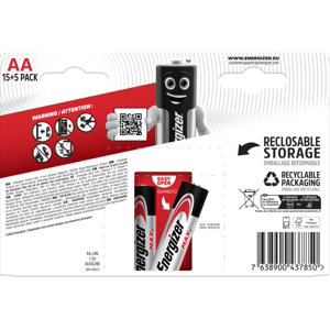 Lot de 15 + 5 piles Energizer max AA CHP