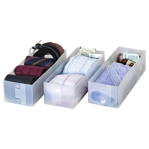 10 Pièces Séparateurs De Tiroirs Réglables 33-58cm - Organisateur Tiroir Cuisine, Salle De Bain, Chambre En Plastique Blanc
