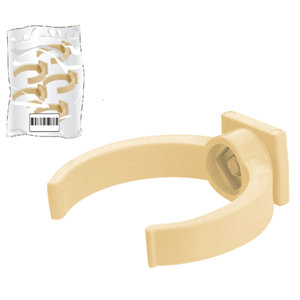 Sachet de 5 colliers de fixation pour gouttière en PVC de Ø 50 mm sable