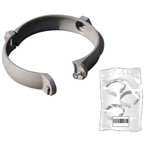 Sachet de 3 colliers de fixation pour gouttière en PVC Ø 80 mm gris