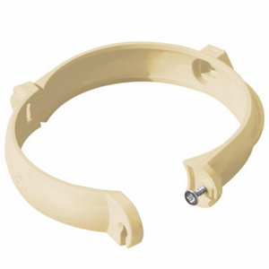 3 Colliers de fixation à bride pour gouttière en PVC sable Ø 100 mm