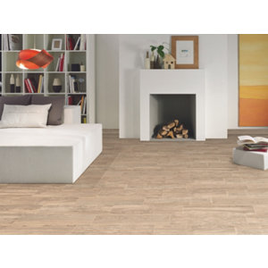 Carrelage de sol intérieur parquet beige 1,62 m²