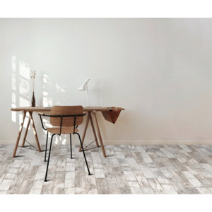 Carrelage de sol intérieur grès cérame émaillé gris "Listonne" - 31 x 62 cm. Ép. 7,4 mm.