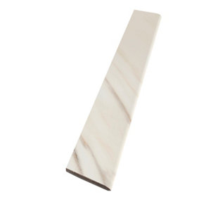 Plinthe grès cérame émaillé beige intérieur extérieur CALACATTA - 7 x 45 cm