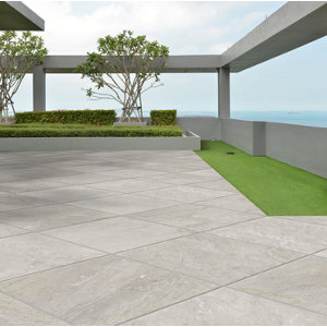 Dalle extérieur grès cérame émaillé perla NATIVA QUARTZ - 60 x 60 cm