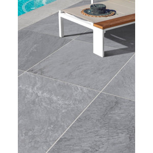 Dalle extérieur grès cérame émaillé gris NATIVA QUARTZ - 60 x 60 cm