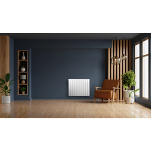 Radiateur à eau chaude en aluminium "ALICE ROYAL" blanc - H.65 x L.80 cm