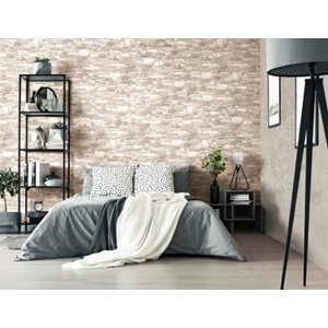 Parement en grès cérame émaillé "Etna" ivoire - 16 x 40 cm. Ép. 9 mm