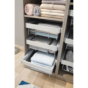 Cadre coulissant L. 45 x p. 51,4 x H. 5,8 cm et panier filaire L. 39 x p. 51 x H. 14,7 cm