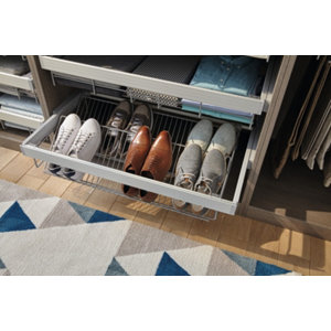 Cadre coulissant L. 45 x p. 51,4 x H. 5,8 cm et porte-chaussures L. 39 x p. 51 x H. 19,6 cm