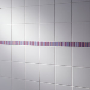 Listel rayures bleues - l. 5 x L. 20 cm