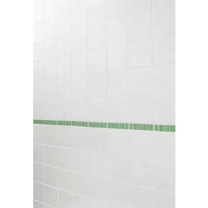 Listel rayures vertes - l. 5 x L. 20 cm