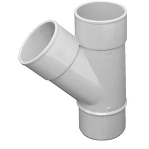 Té en PVC Dév. 25 mm avec courbure à 45 ° gris