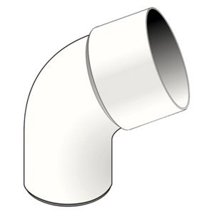 Coude en PVC blanc Ep. 2,2 mm 67 °30 Ø 100 mm