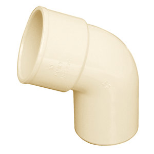Coude en PVC blanc sable Ep. 2,2 mm 67 °30 Ø 100 mm