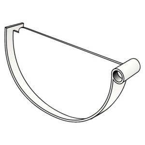 Fond de naissance en PVC blanc avec profilé de gouttière de 25 mm