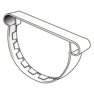 Fond de gouttière en PVC profilé de 25 mm blanc