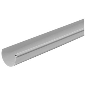 Profilé de gouttière de 25 en PVC, L. 2 m gris