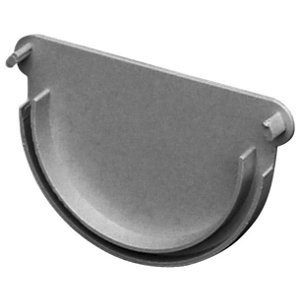 Fond de gouttière en PVC profilé de 16 mm gris