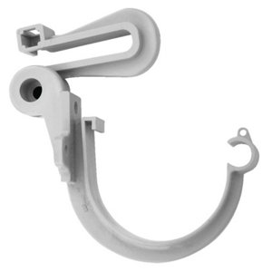 Crochet bandeau 16 mm avec étrier réglable gris en PVC