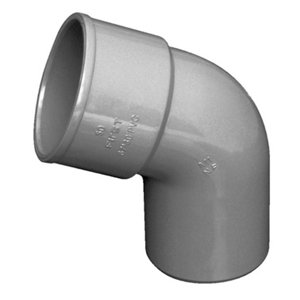 Coude en PVC gris M/F - 67°30 et Ø50
