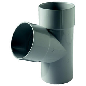 Té en PVC 67 ° gris M/F dév. 25 mm pour raccordement