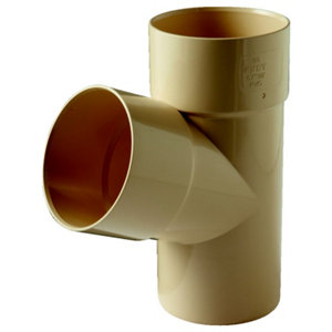 Té en PVC 67 ° sable M/F dév. 25 mm pour raccordement