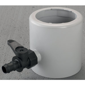 Récupérateur d'eaux pluviales à clapet en PVC Ø 80 mm gris