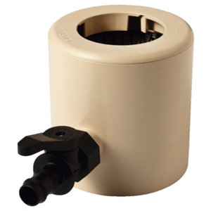 Récupérateur d'eaux pluviales à clapet en PVC Ø 80 mm sable