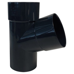 Te angle à 67° Mâle/Femelle de gouttière PVC gris anthracite Ø 80
