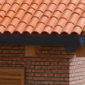 Naissance centrale de gouttière PVC  gris antracite-  développé 25