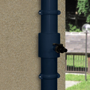 Récupérateur d'eau à clapet PVC gris anthracite Ø 80