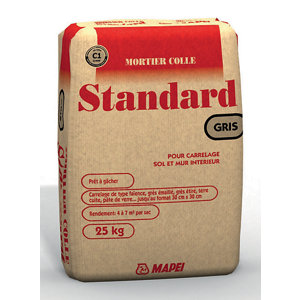 Mortier colle intérieur C1* - Gris - 25 kg