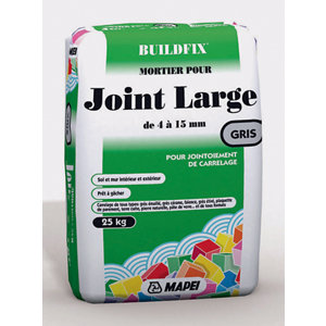 Mortier joint large pour sols et murs, intérieurs et extérieurs - Gris - 25 kg