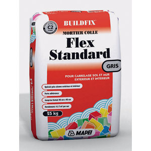 Mortier-colle flex travaux neufs C2** gris