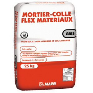 Mortier colle - Gris - sac de 25 kg