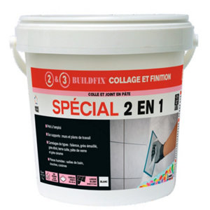 Colle et joint 2 en 1 - D2T - Blanc