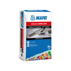 Mortier-colle carrelage grand format gris intérieur et extérieur sol et mur 25 kg