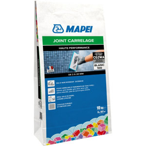 Joint carrelage haute performance blanc 100 intérieur et extérieur 10 kg