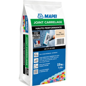 Joint carrelage haute performance beige 132 intérieur et extérieur 2,5 kg