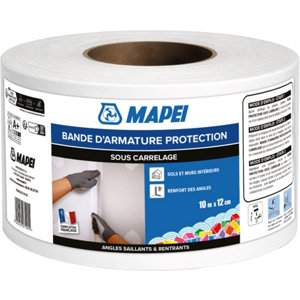 Bande d'armature pour étanchéité sous carrelage intérieur 12 cm x 10 m