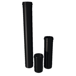 Tuyau émaillé noir Ø 80 mm L. 1 m Ép. 1,2 mm