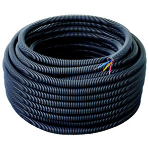 Gaine icta préfilée gris L. 50 m Ø 20 mm