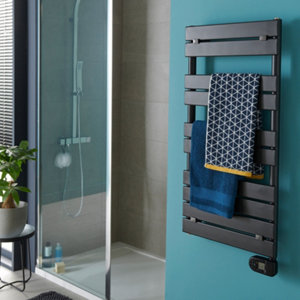 Sèche-serviettes fluide "Marquis" noir - 500 W