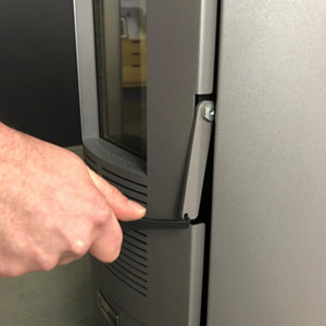 Poêle à granulés télécommandé "Elipse 12C" - 8,7 kW gris - L. 52,5cm x H. 95,6 cm