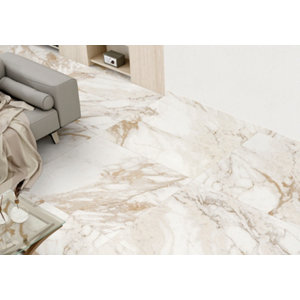 Carrelage de sol intérieur "Sublime 3D" Doré