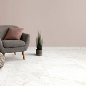 Plinthe HARMONY  TEMPIO AVORIO effet marbre 7 x 60 cm ivoire lisse
